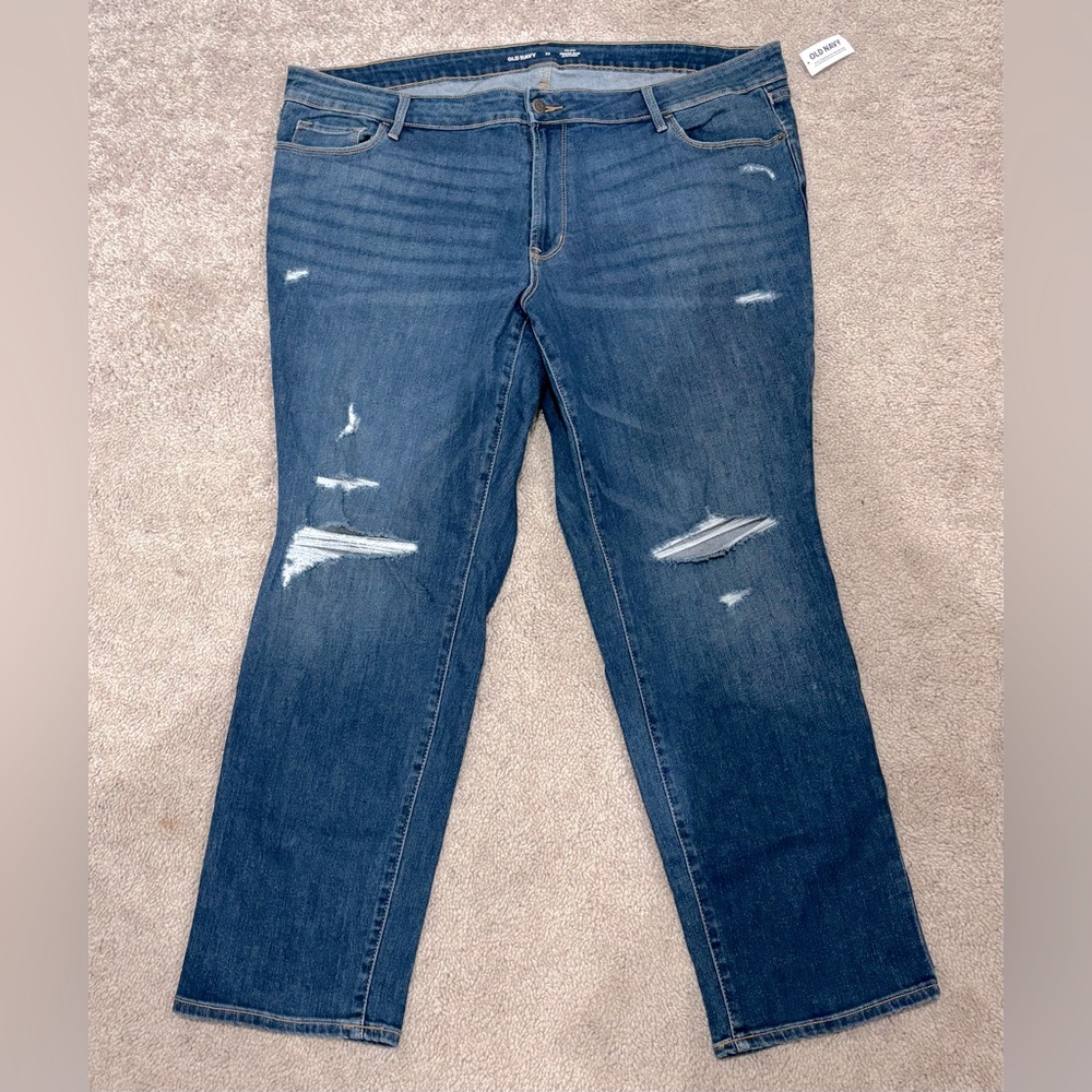 Mid-Rise Power Slim Straight Leg Jeans